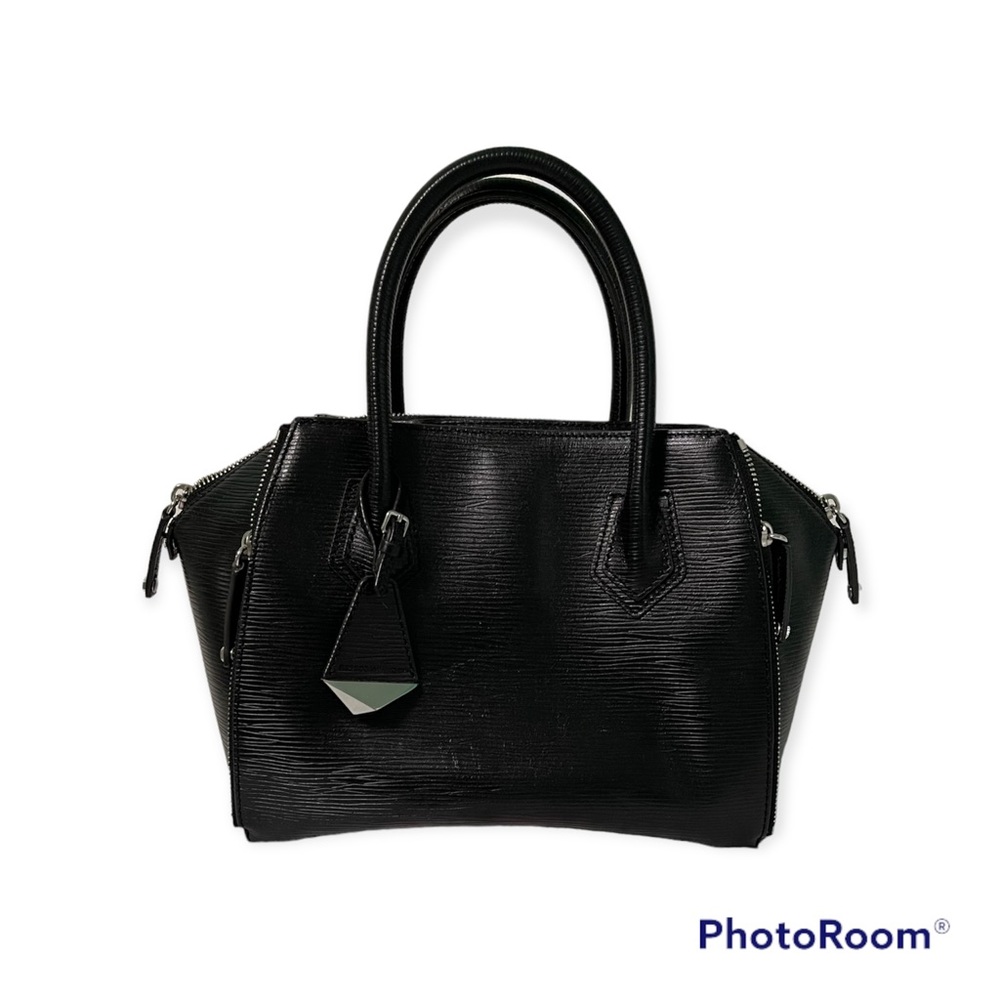 Rebecca Minkoff Perry Saffiano Leather Satchel in Black